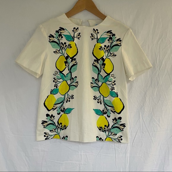 Draper James Tops - DRAPER JAMES "pear with vines" white blouse. Sz. 4